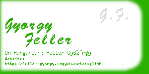 gyorgy feller business card